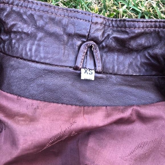 Vintage brown men’s leather jacket . - Picture 5 of 6